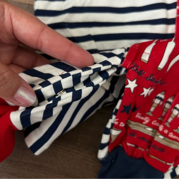 NWOT Vintage McBaby Sailboat Rowing Polo Romper Navy & Red Size 6/9 Months - Picture 4 of 6